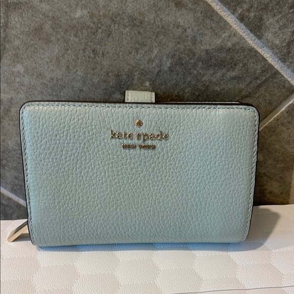 kate spade | Bags | Kate Spade Wallet Pebbled Leather Daffodil Medium ...
